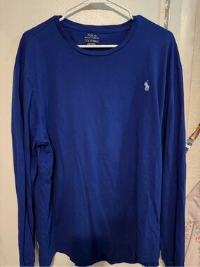 Polo by Ralph Lauren Royal Blue Long Sleeve Crew Neck Shirt